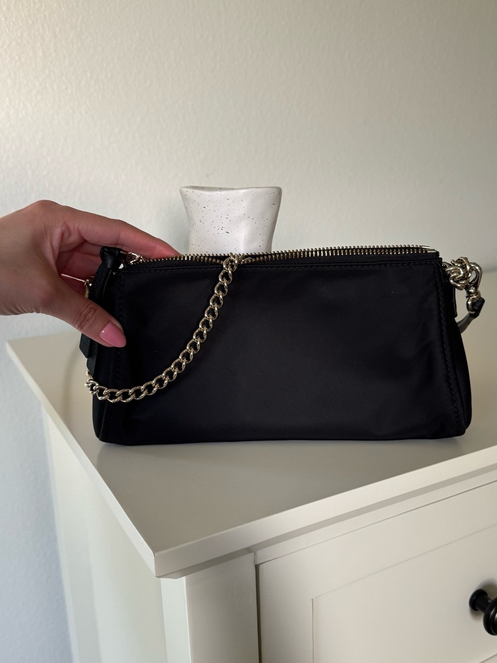 kate spade Black Nylon Crossbody with Gold Chain - Picture 9 of 10